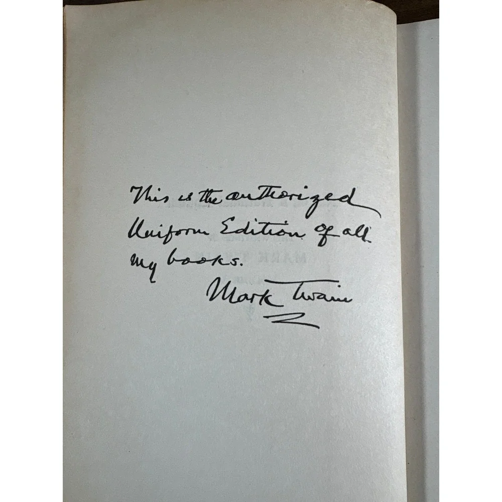 Mark Twain Works Authors National Edition Harpers Red Hardcover 9 Volume Antique